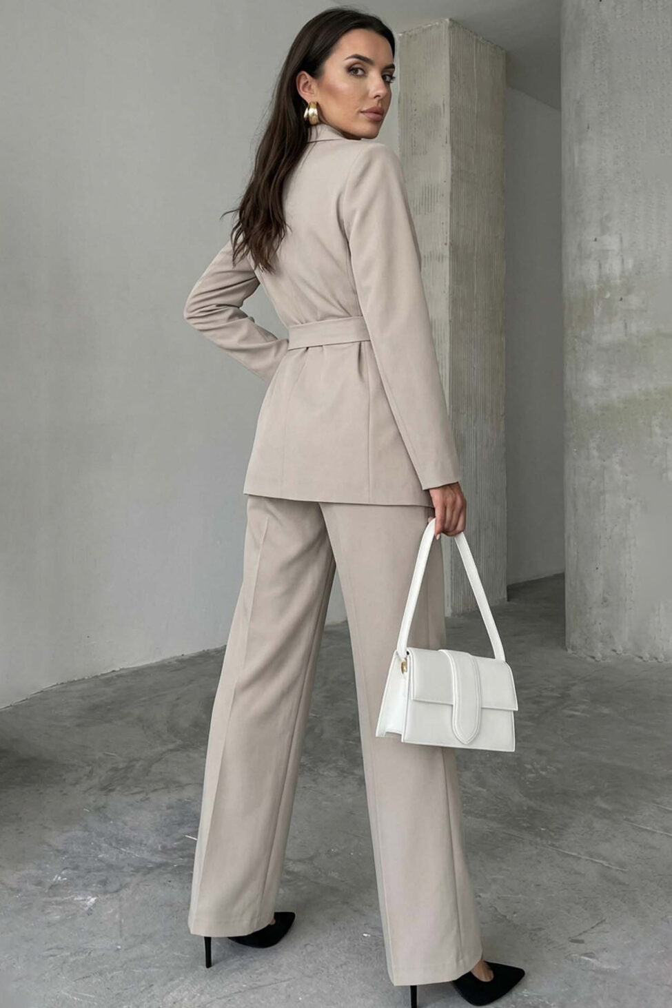 Tagger σετ σακάκι παντελόνι εκρού - Image 2