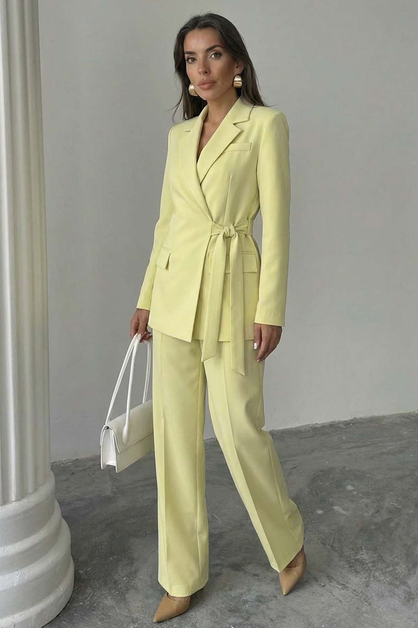 Tagger σετ σακάκι παντελόνι κίτρινο - Image 1