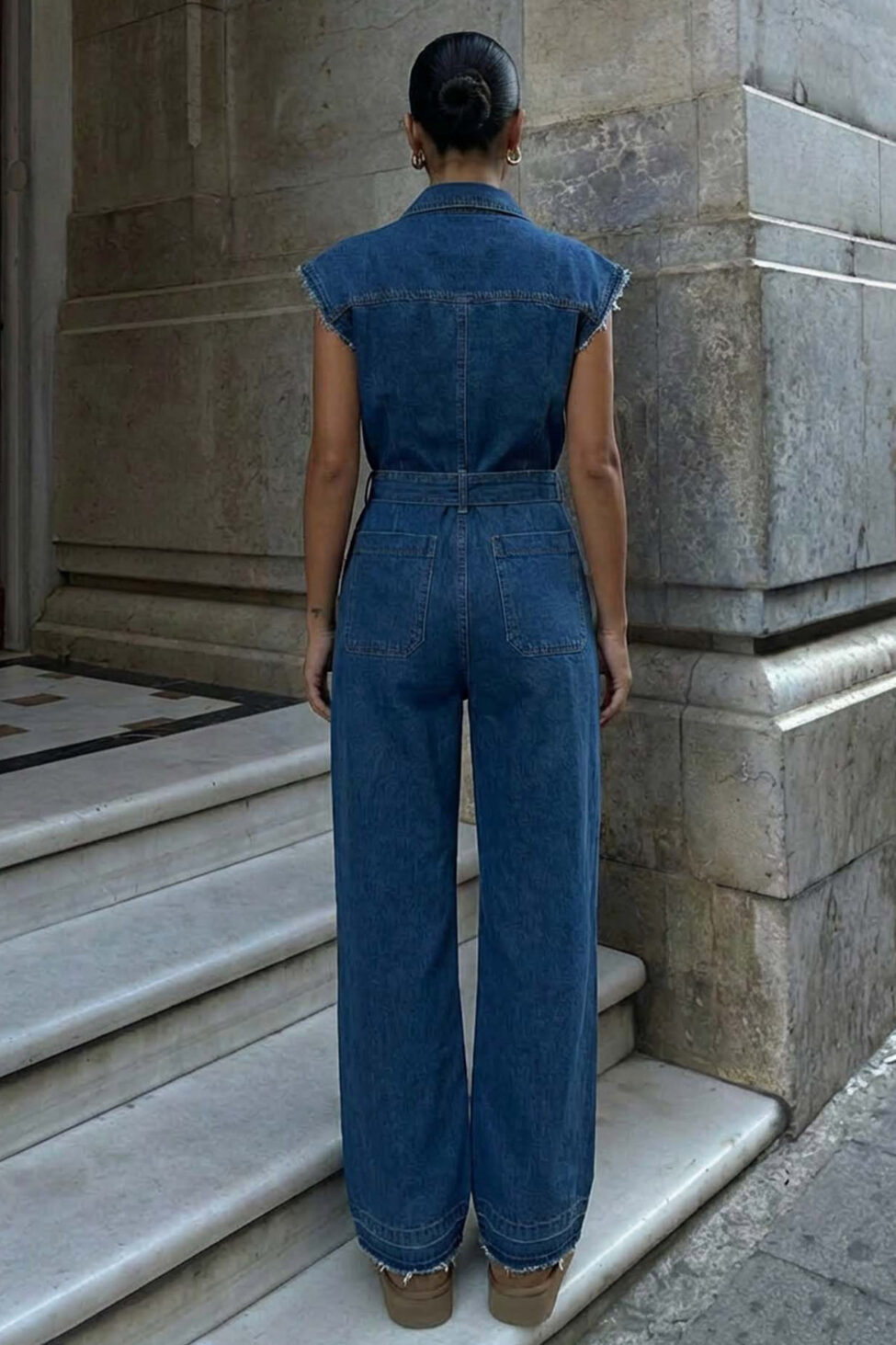 Vichy τζιν ολόσωμη φόρμα μπλε - Image 2