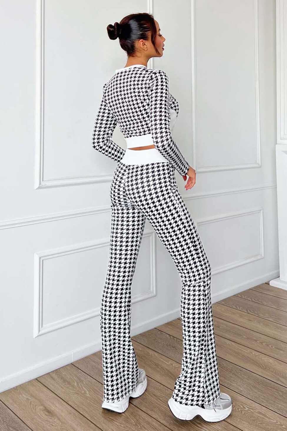 Vixen σετ κροπ ζακέτα με κολάν μαύρο - Image 3