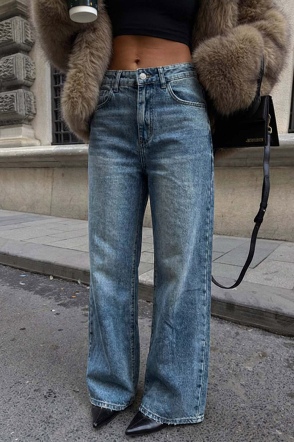 Zuzu τζιν παντελόνι με σχέδιο πίσω μπλε - Image 2