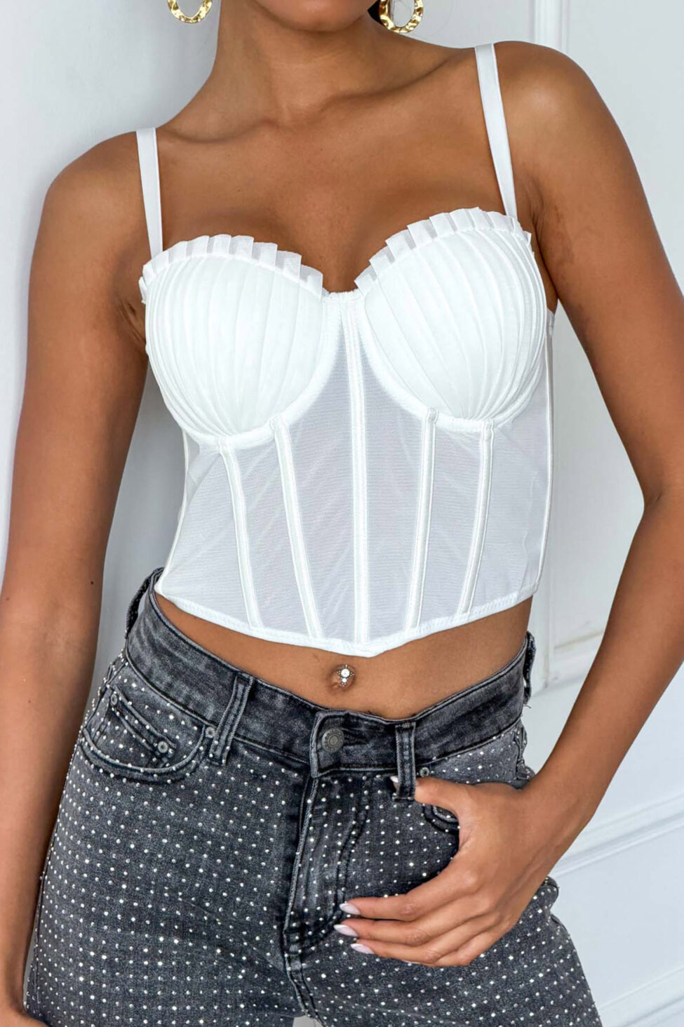 Kelly κορσές λευκό - Image 2