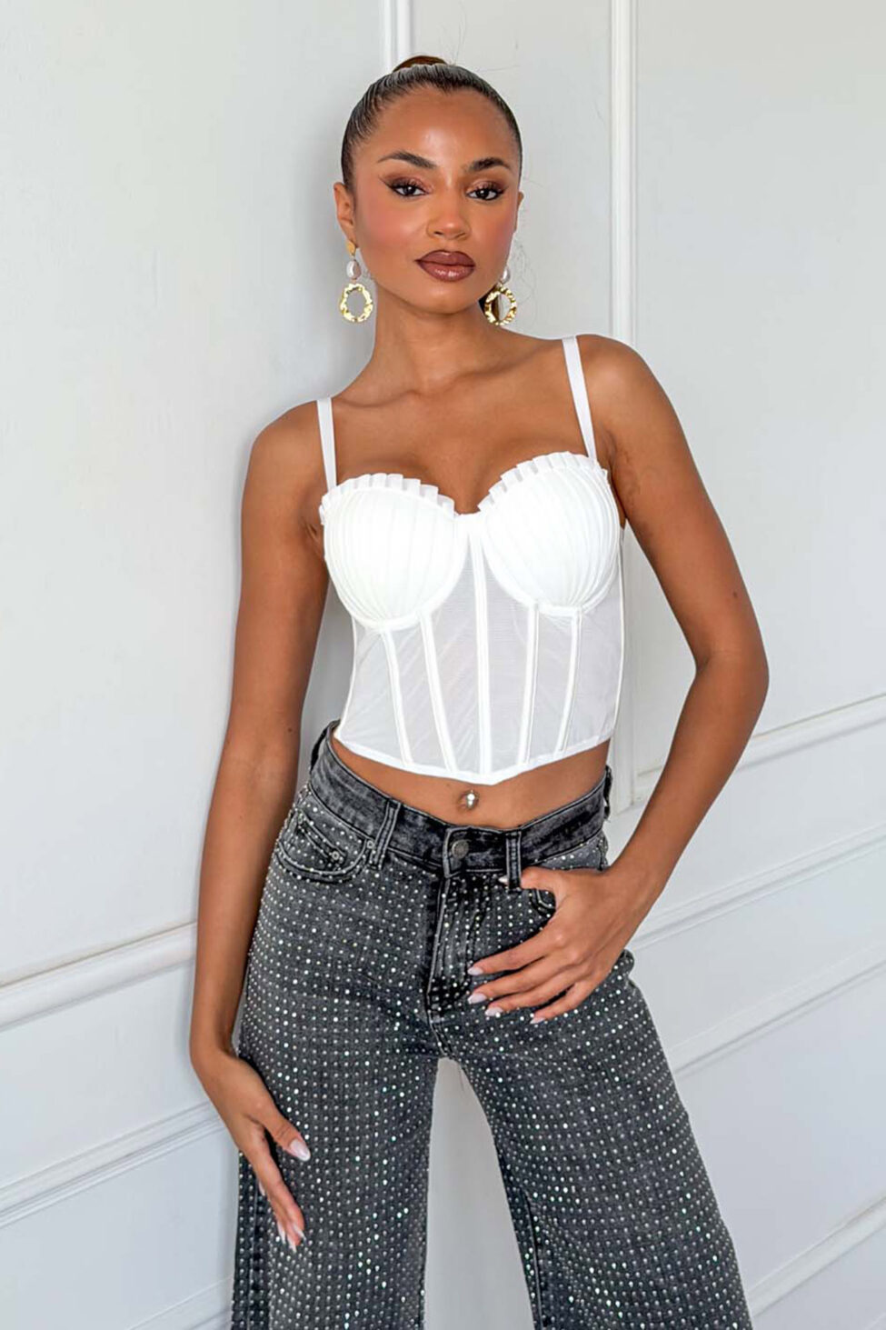 Kelly κορσές λευκό - Image 3