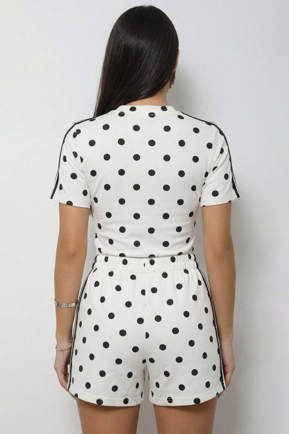 Abrazos σετ μπλούζα σορτς πουά εκρού - Image 2