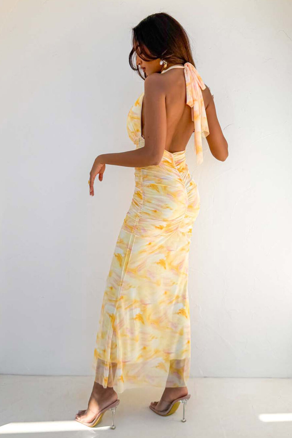 Addison μάξι φόρεμα κίτρινο - Image 3