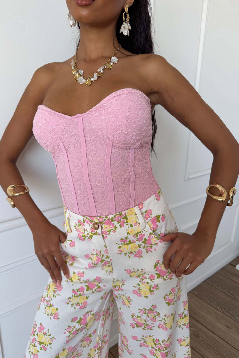 Amylea στράπλες τοπ ροζ - Image 2