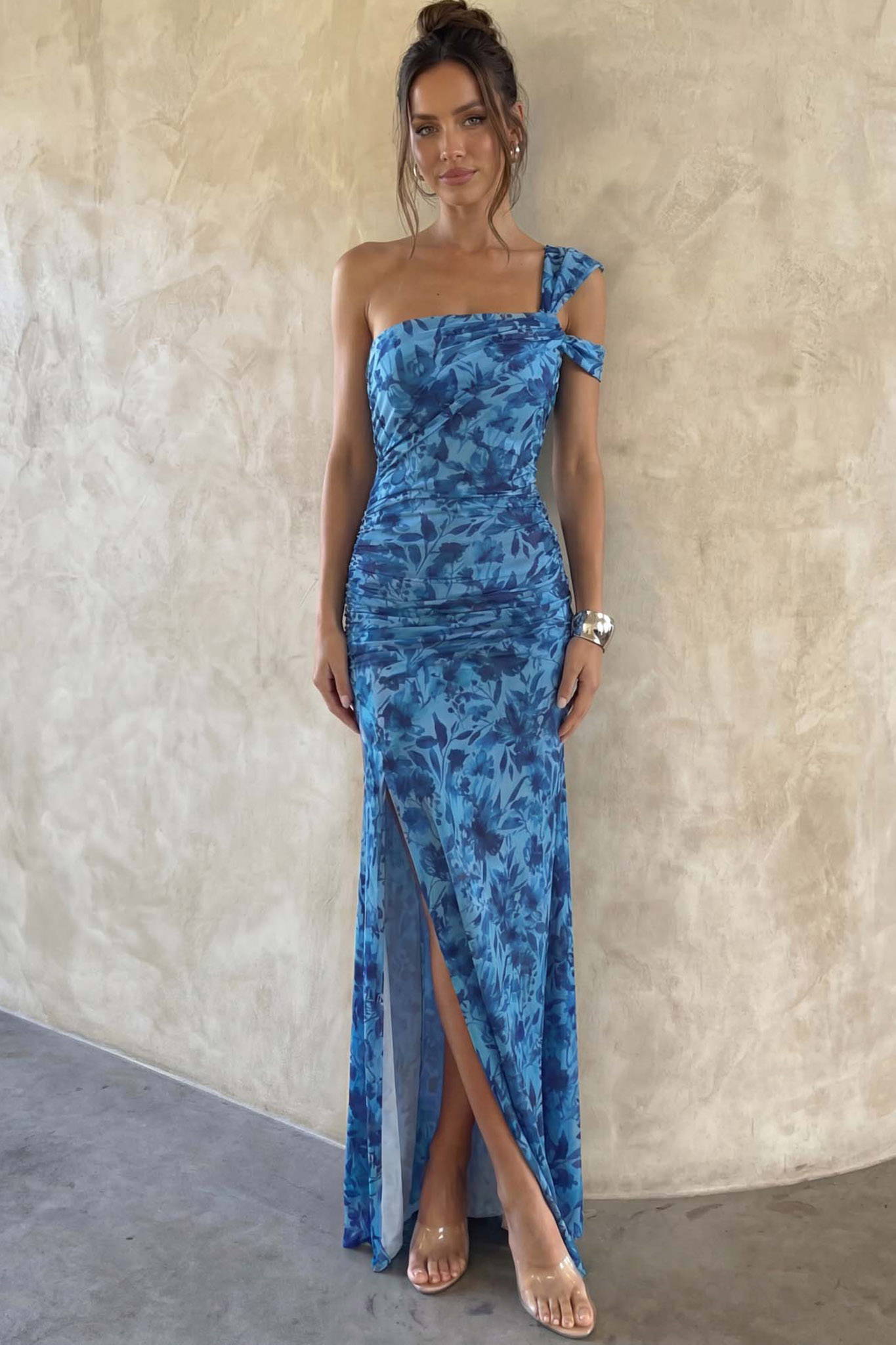 Athos φόρεμα μάξι φλοράλ μπλε Athos φόρεμα μάξι φλοράλ μπλε - Image 1