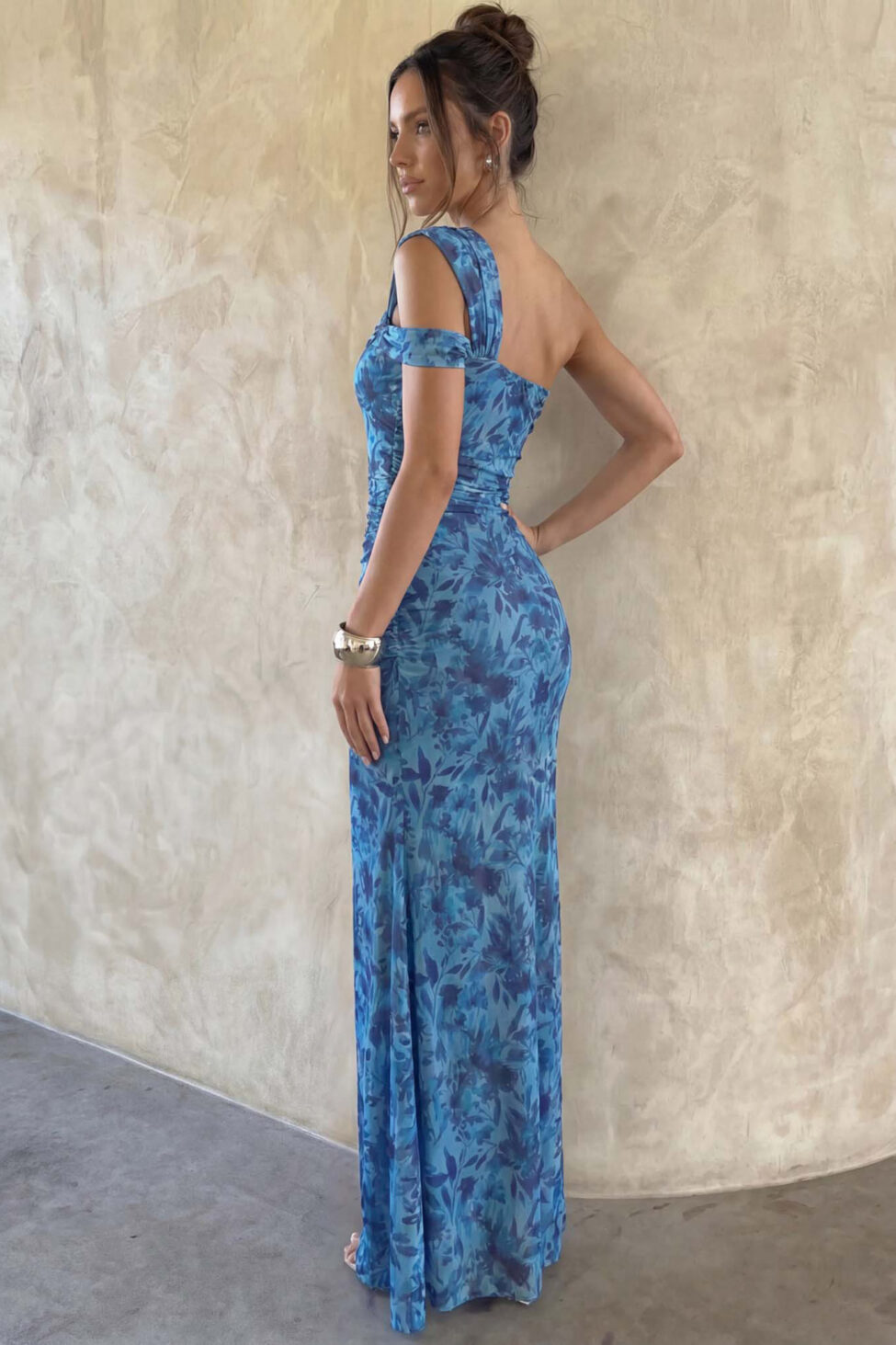 Athos φόρεμα μάξι φλοράλ μπλε - Image 2