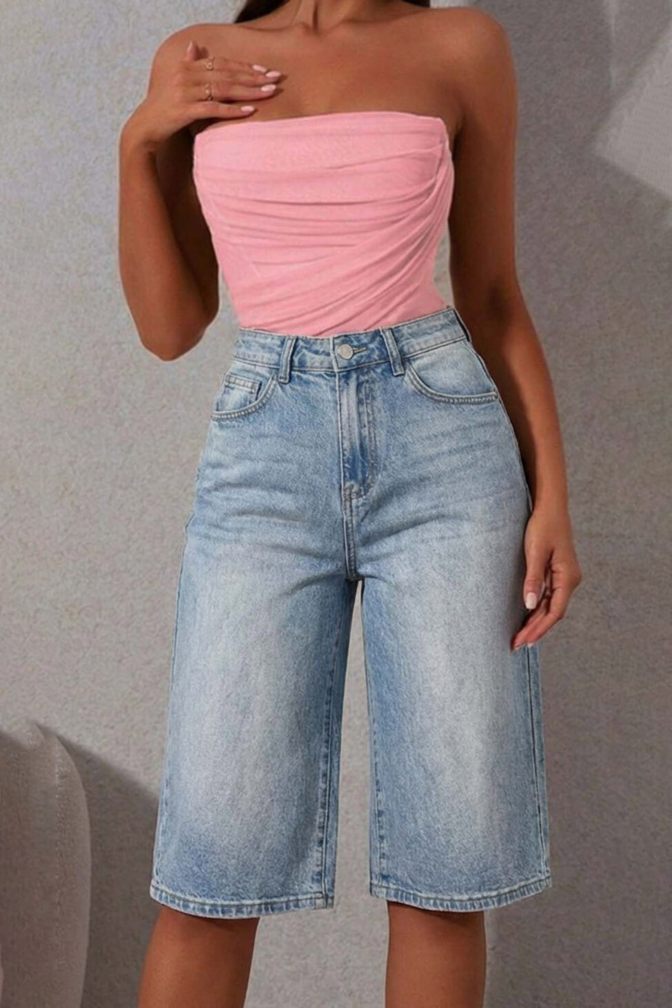 Avis τζιν βερμούδα light blue - Image 3