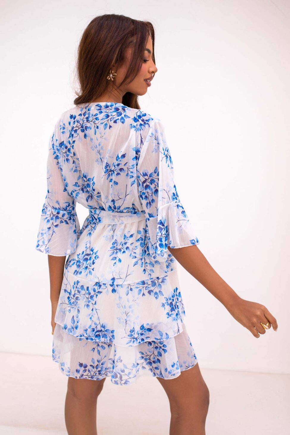 Baila μίνι φλοράλ φόρεμα λευκό - Image 2