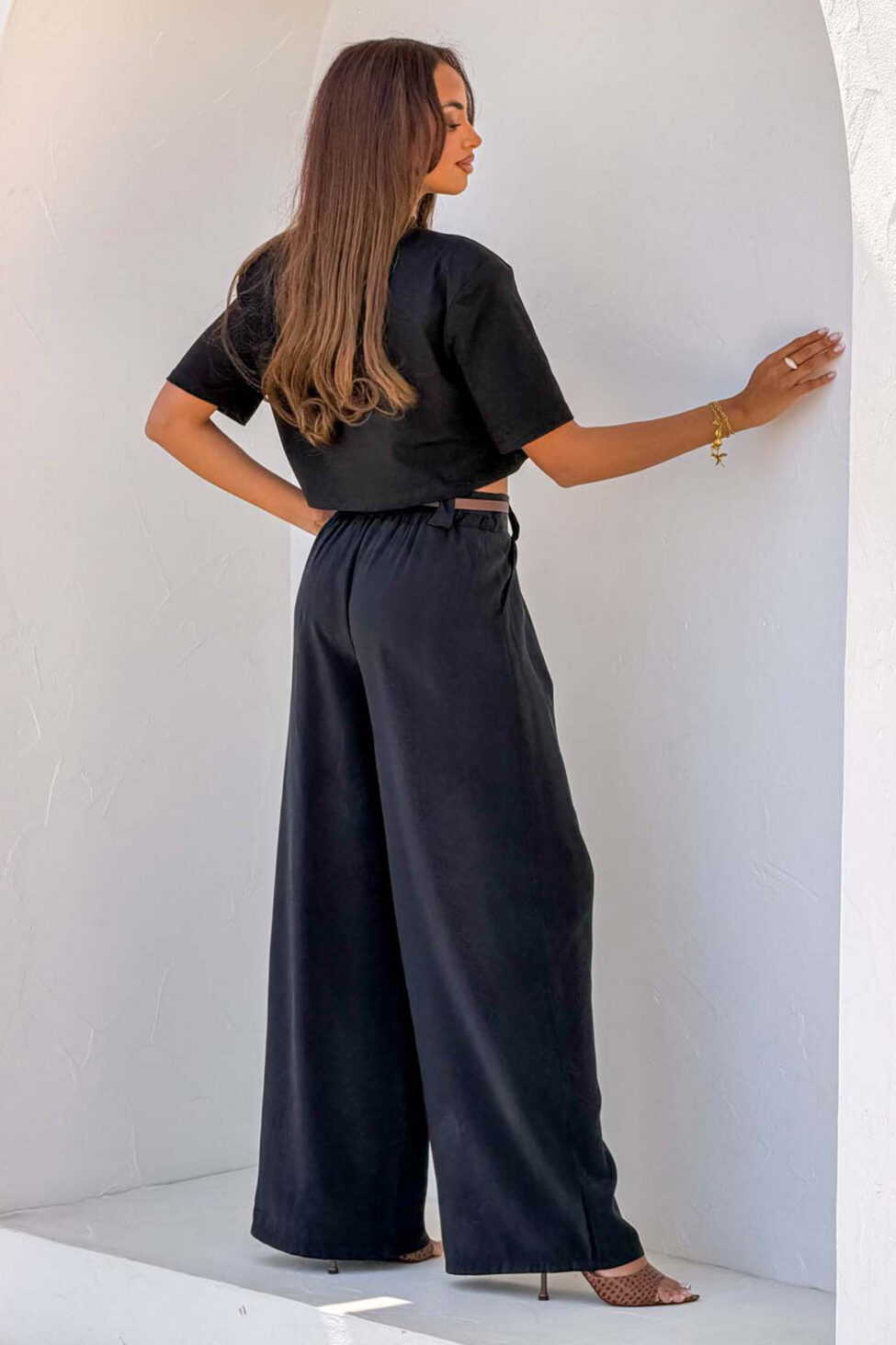 Bastille παντελόνι με ζώνη μαύρο - Image 5