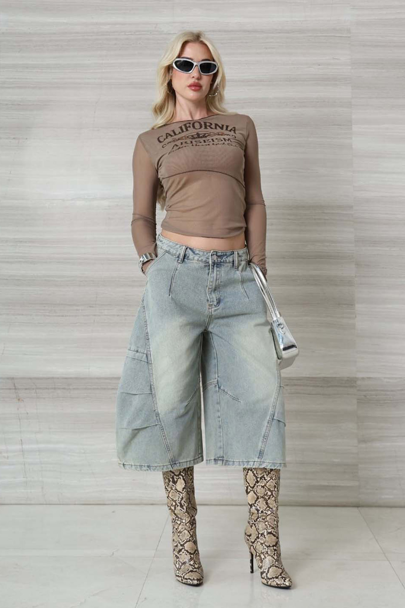 Cargelle Τζιν σορτς βερμούδα με τσέπες μπλε - Image 1