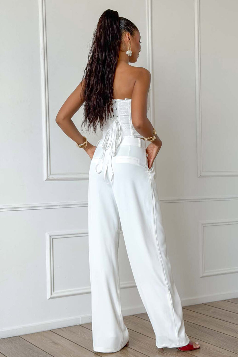 Casper παντελόνι λευκό - Image 5