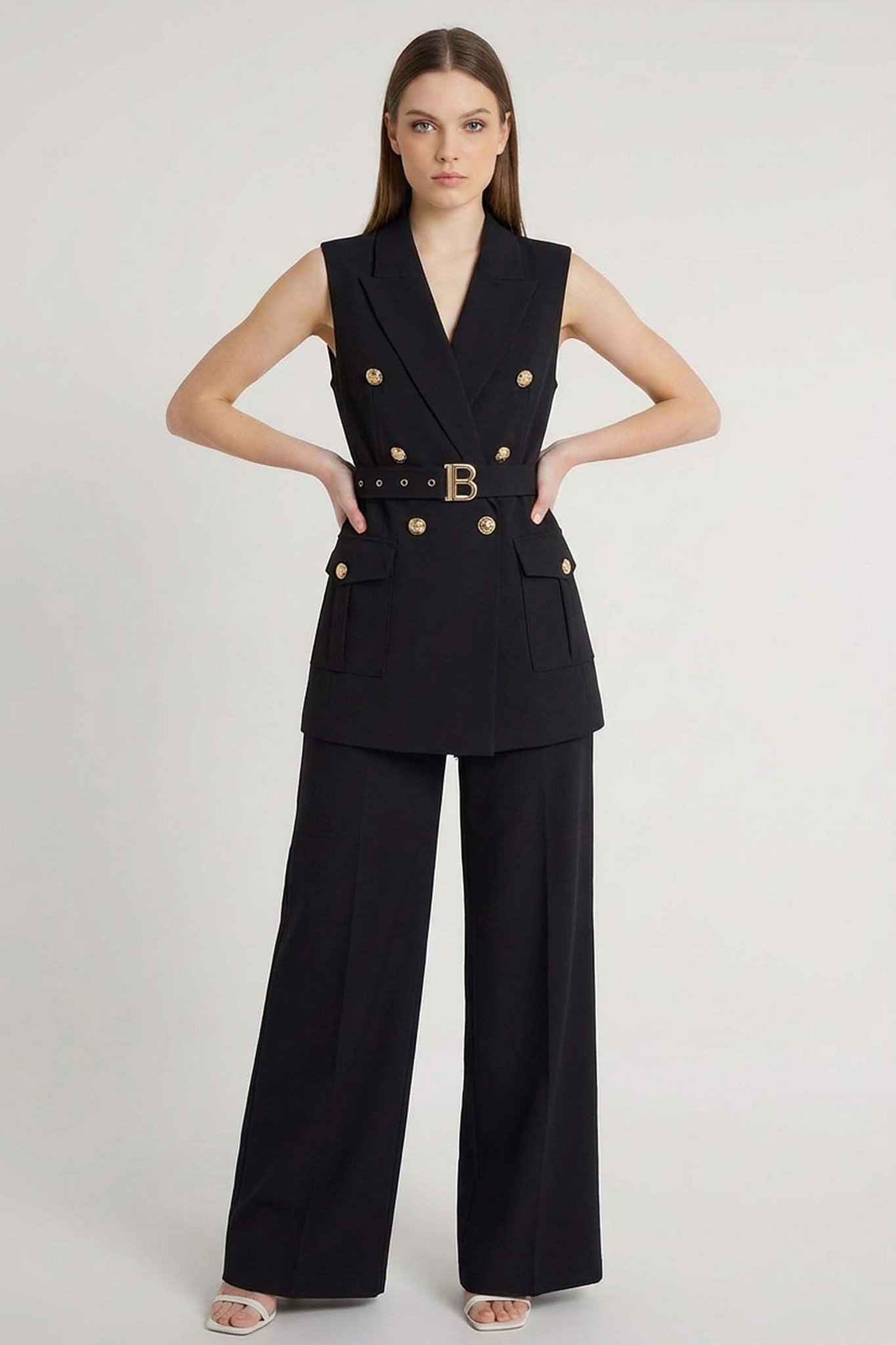Dalia σετ γιλέκο παντελόνι μαύρο Dalia σετ γιλέκο παντελόνι μαύρο - Image 1