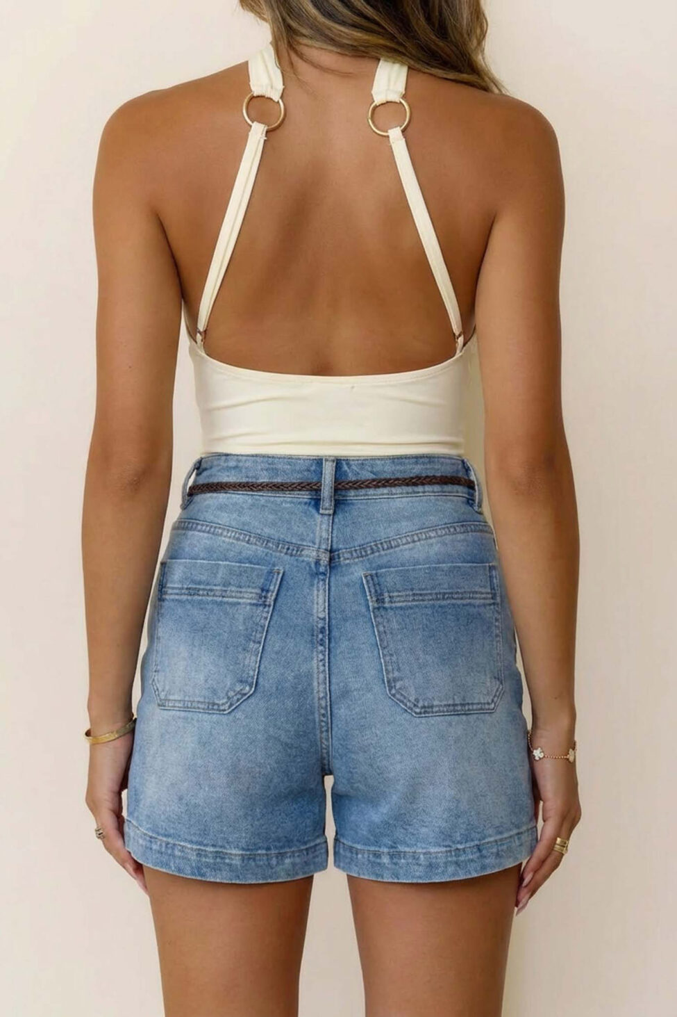 Denzel σορτς με ζώνη μπλε - Image 2