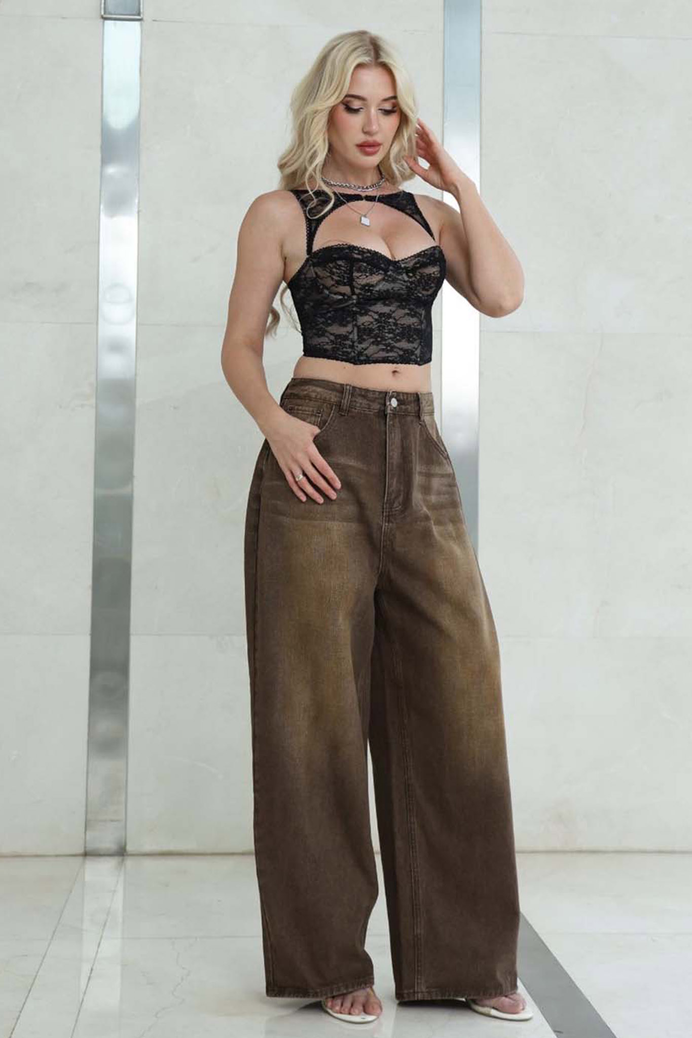 Douglas τζιν παντελόνι καφέ Douglas τζιν παντελόνι καφέ - Image 1