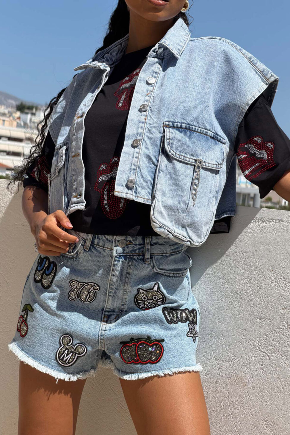 Funky τζιν γιλέκο μπλε - Image 2