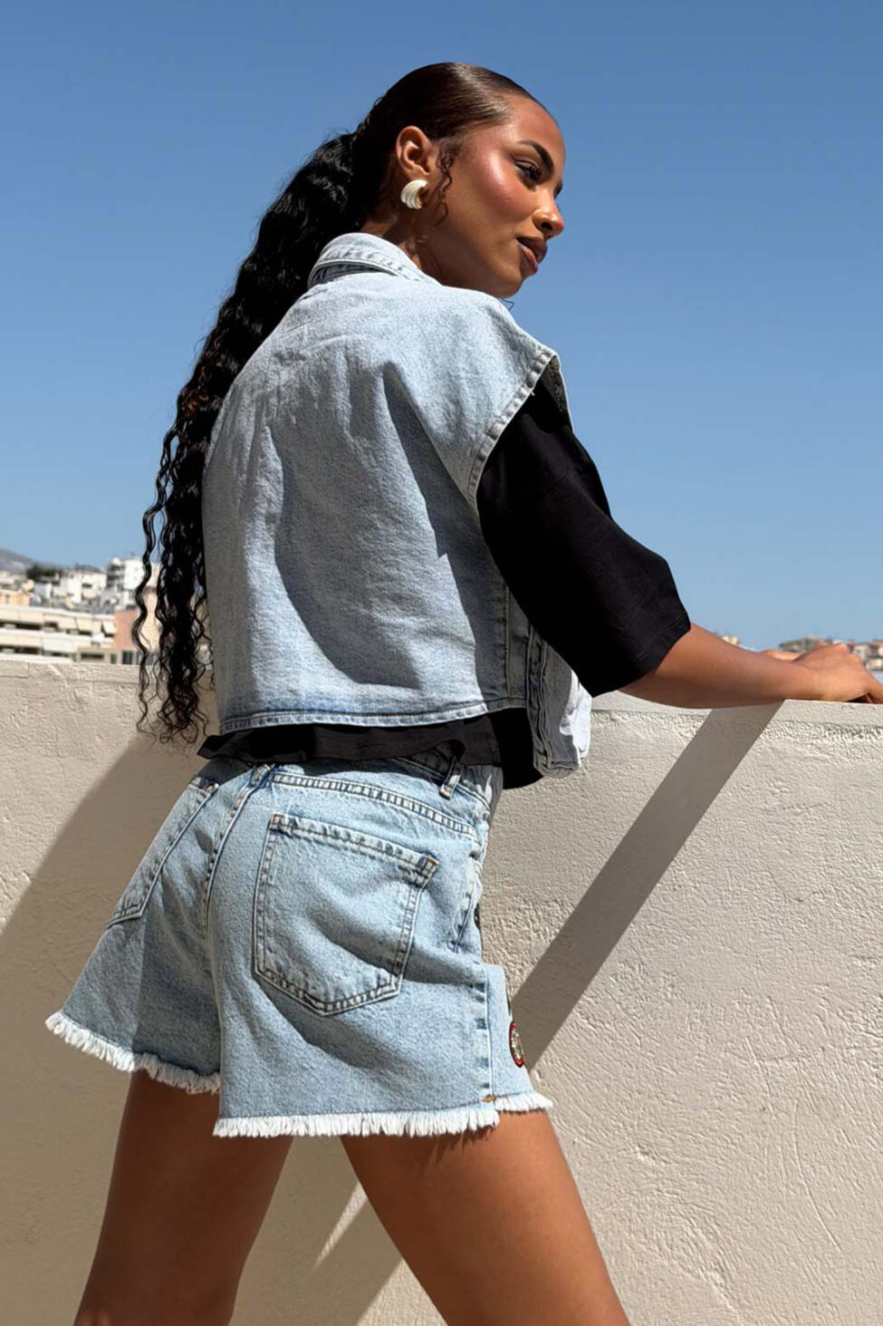 Funky τζιν γιλέκο μπλε - Image 4