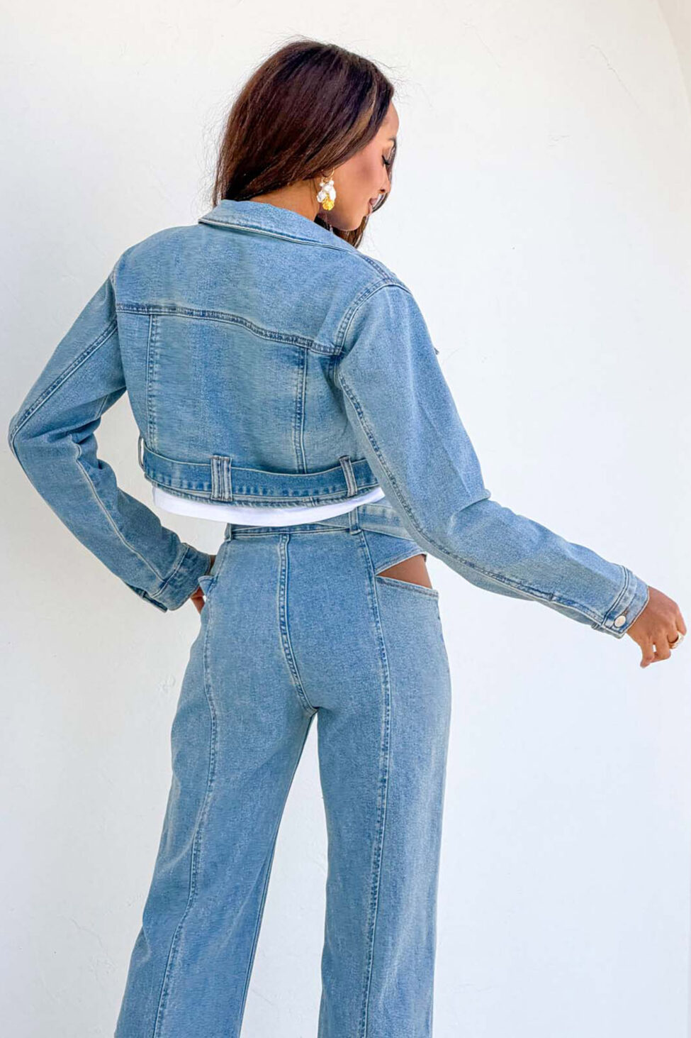 Glide τζιν τζάκετ κοντό μπλε - Image 2