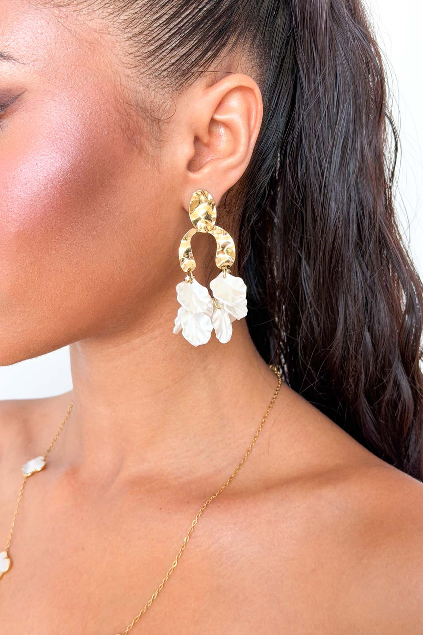 Halsey σκουλαρίκια λευκό Halsey σκουλαρίκια λευκό - Image 1