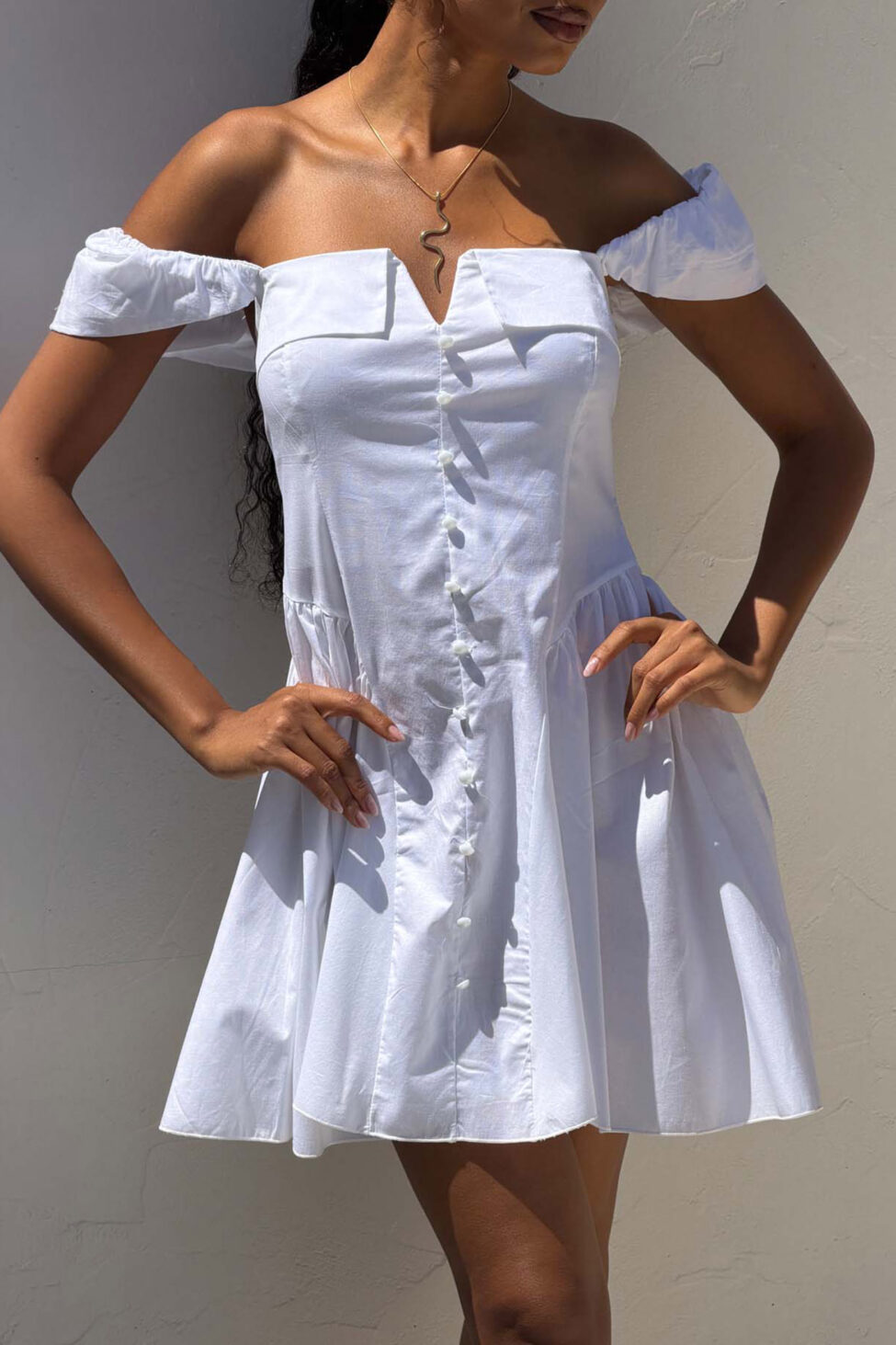 Hypnose μίνι φόρεμα λευκό - Image 3
