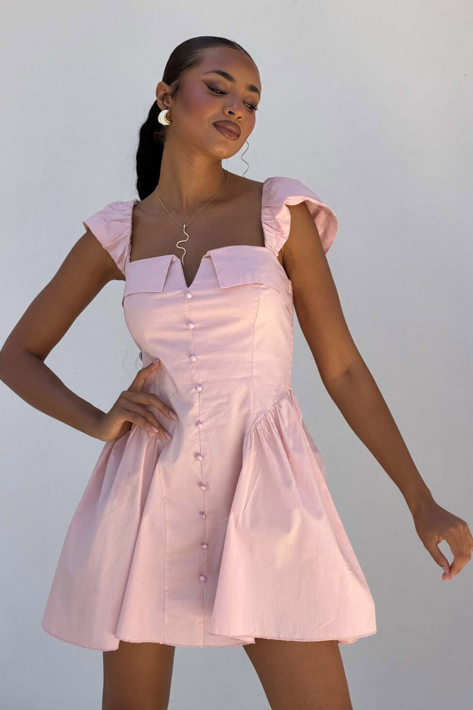 Hypnose μίνι φόρεμα σομόν - Image 4