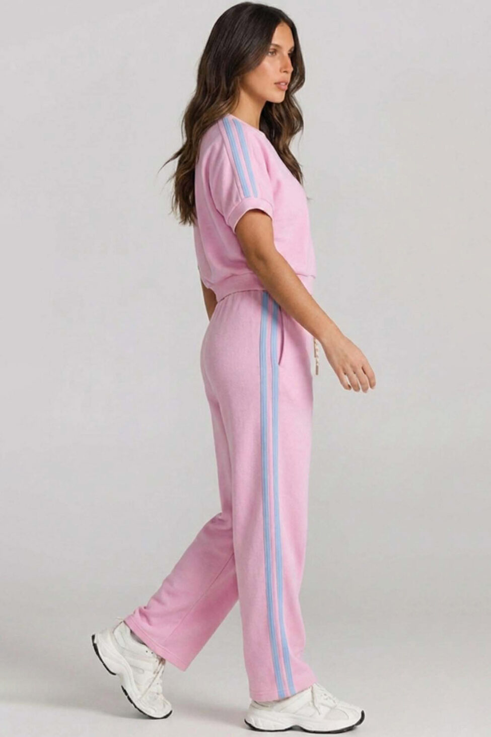 Kalira σετ μπλούζα παντελόνι ροζ - Image 2