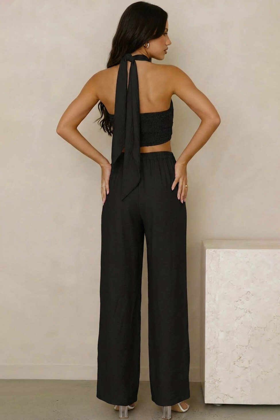 Liberica σετ τοπ παντελόνι μαύρο - Image 2