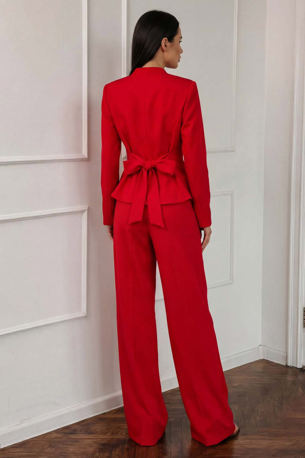 Lido σετ σακάκι παντελόνι κόκκινο - Image 2