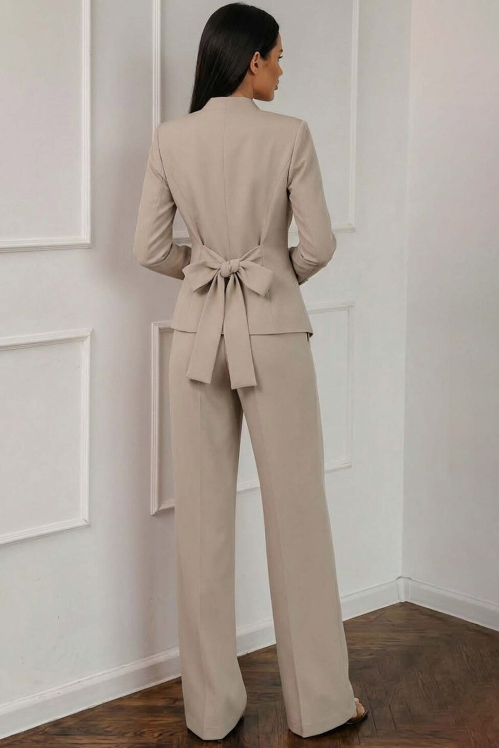 Lido σετ σακάκι παντελόνι μπεζ - Image 2