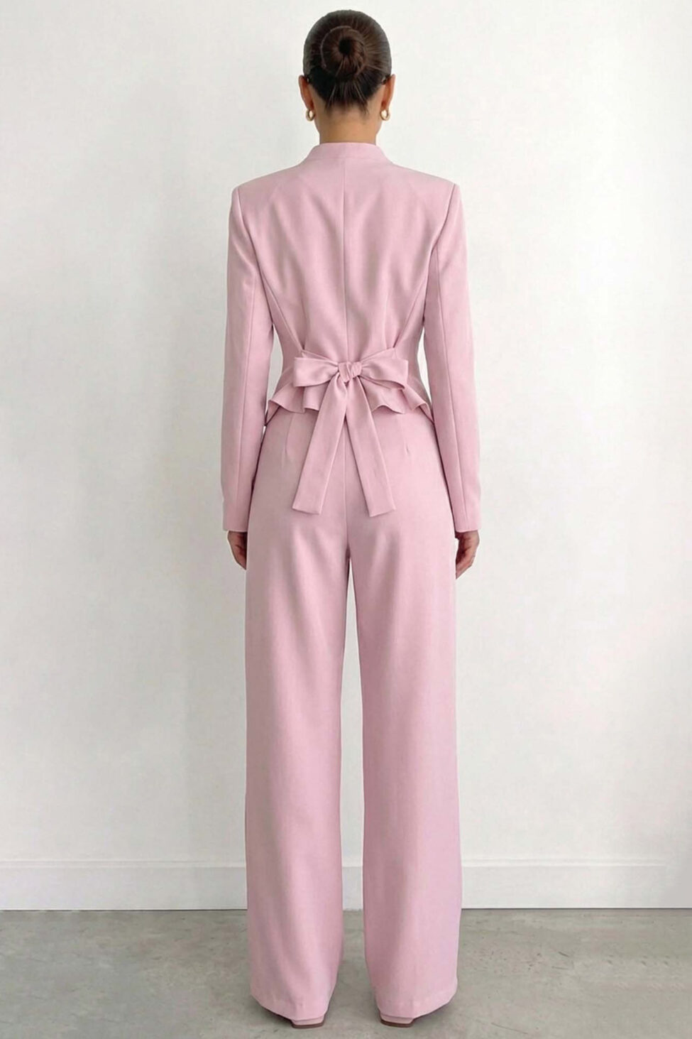 Lido σετ σακάκι παντελόνι ροζ - Image 2