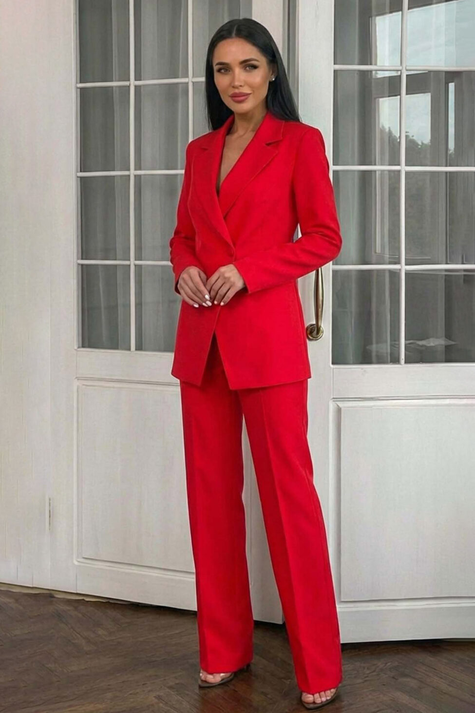 Lipstick σετ σακάκι παντελόνι κόκκινο - Image 2