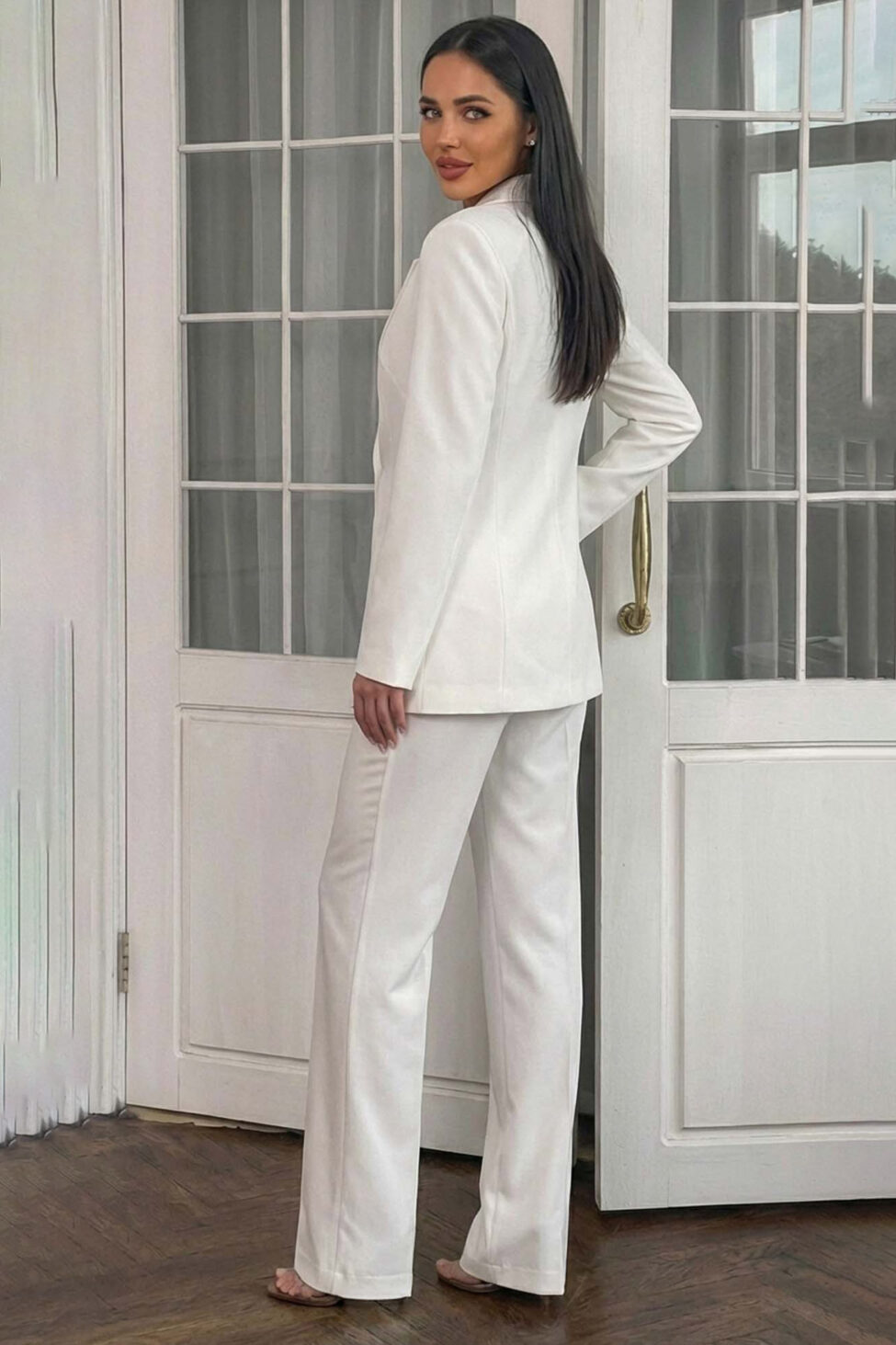 Lipstick σετ σακάκι παντελόνι λευκό - Image 2