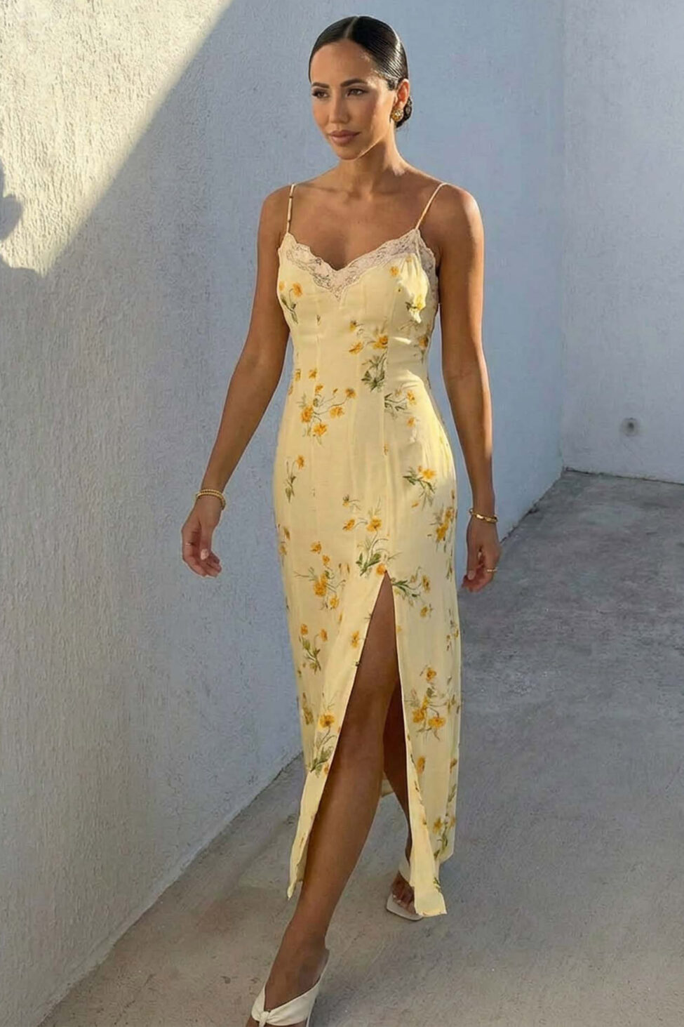 Lovable μάξι φόρεμα φλοράλ κίτρινο - Image 2