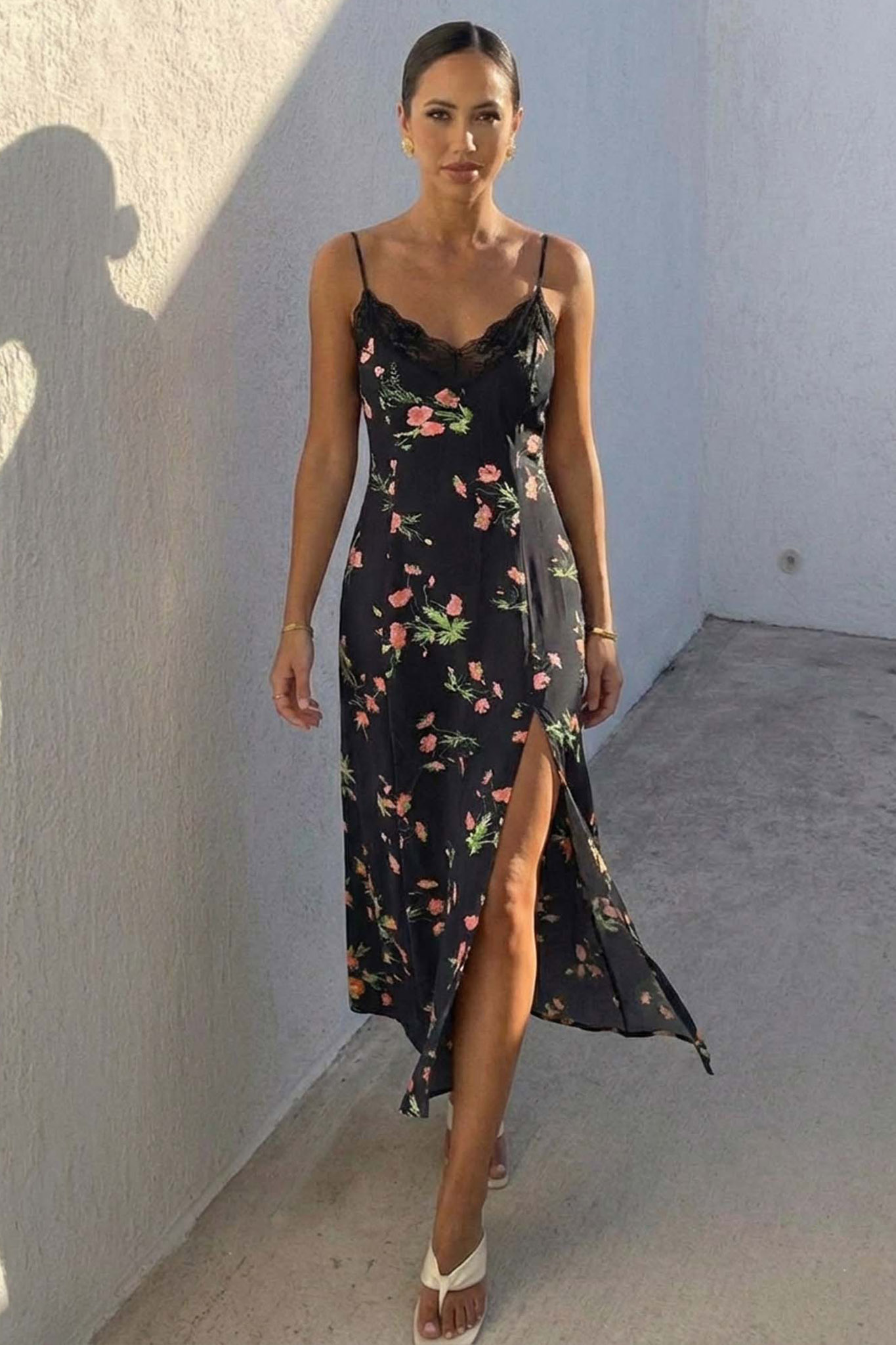 Lovable μάξι φόρεμα φλοράλ μαύρο Lovable μάξι φόρεμα φλοράλ μαύρο - Image 1