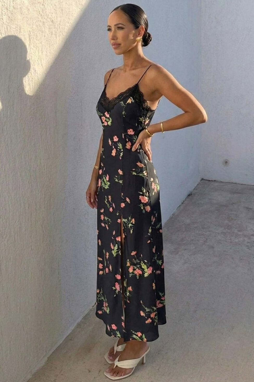 Lovable μάξι φόρεμα φλοράλ μαύρο - Image 2