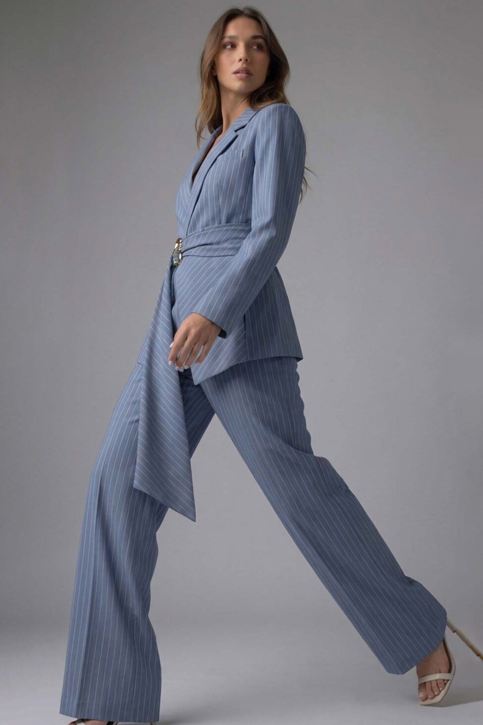 Minnesota σετ σακάκι παντελόνι ριγέ μπλε ραφ - Image 2