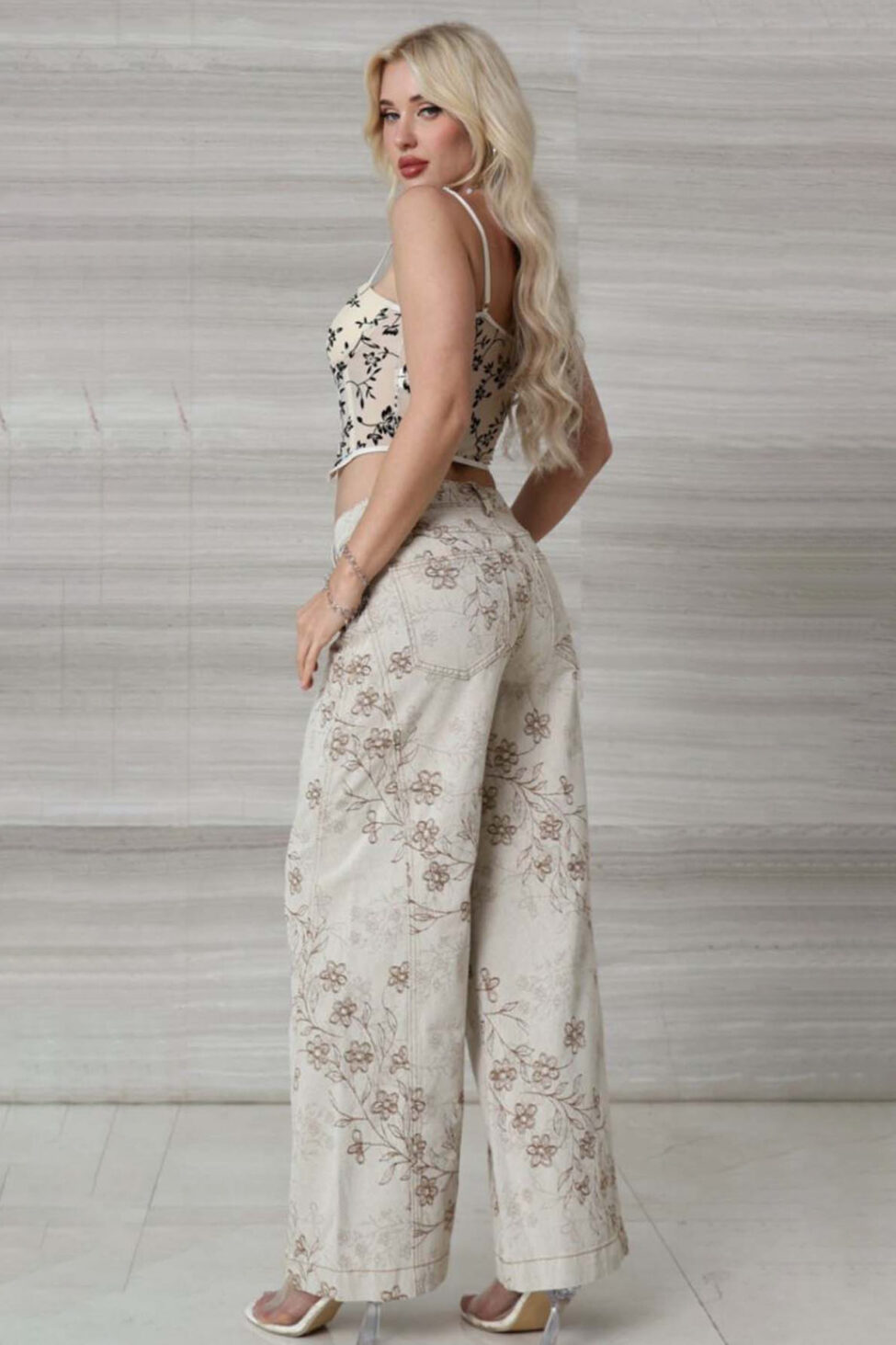 New Leaf τζιν παντελόνι εκρού - Image 2