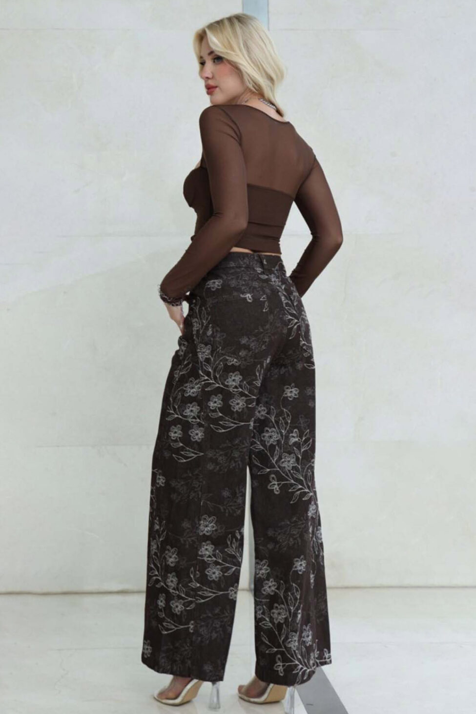 New Leaf τζιν παντελόνι καφέ - Image 4