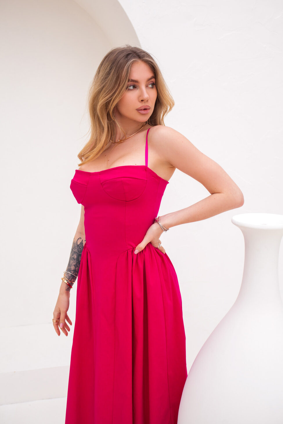 Nitro Φόρεμα Μίντι κόκκινο - Image 3