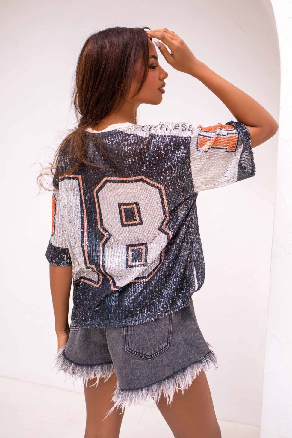 Pardon μπλούζα με παγιέτες μαύρο - Image 2