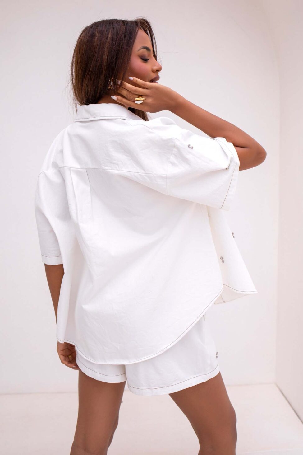 Raye σετ πουκάμισο - σορτς λευκό - Image 4