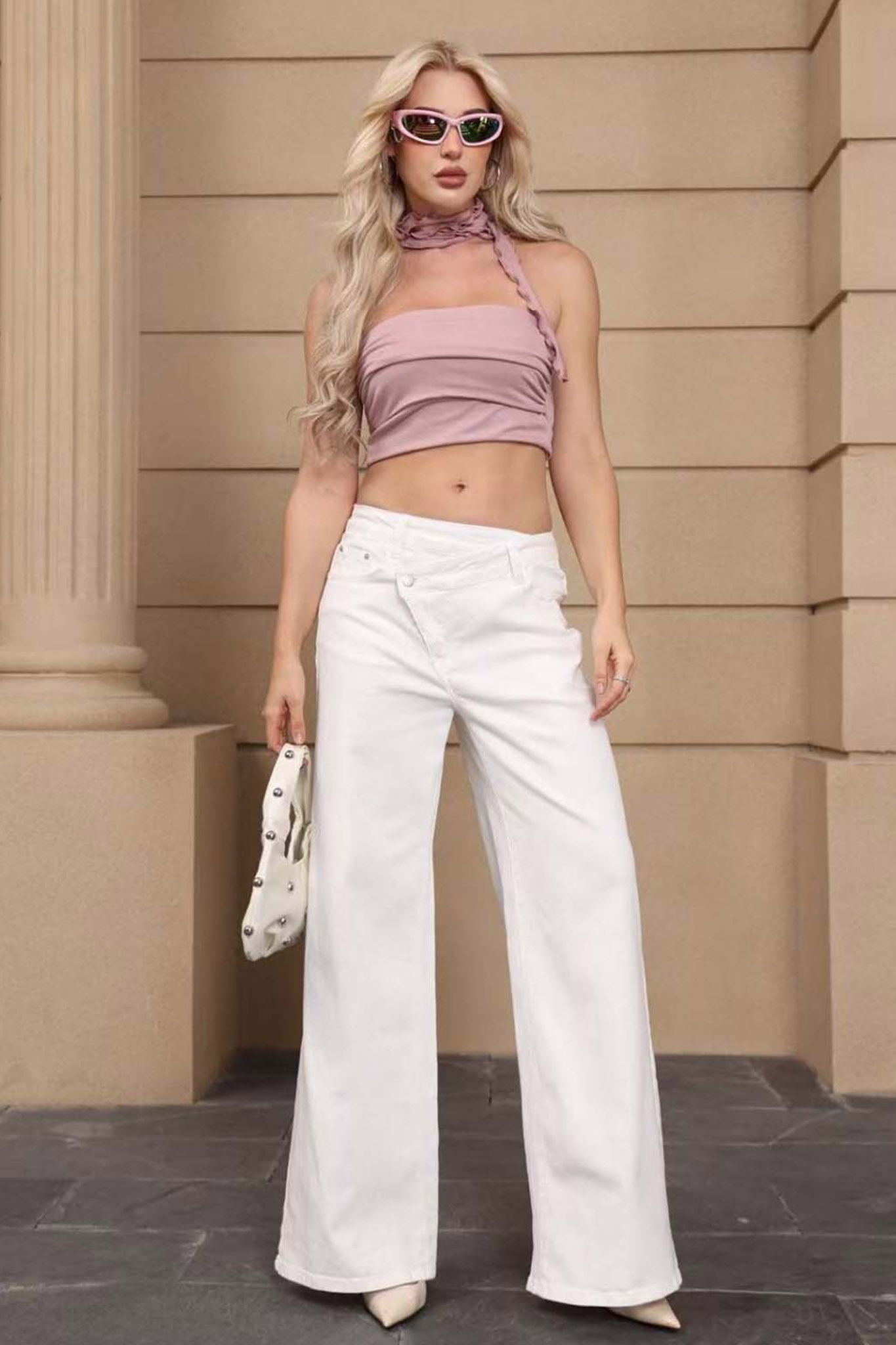 Riley τζιν παντελόνι λευκό Riley τζιν παντελόνι λευκό - Image 1