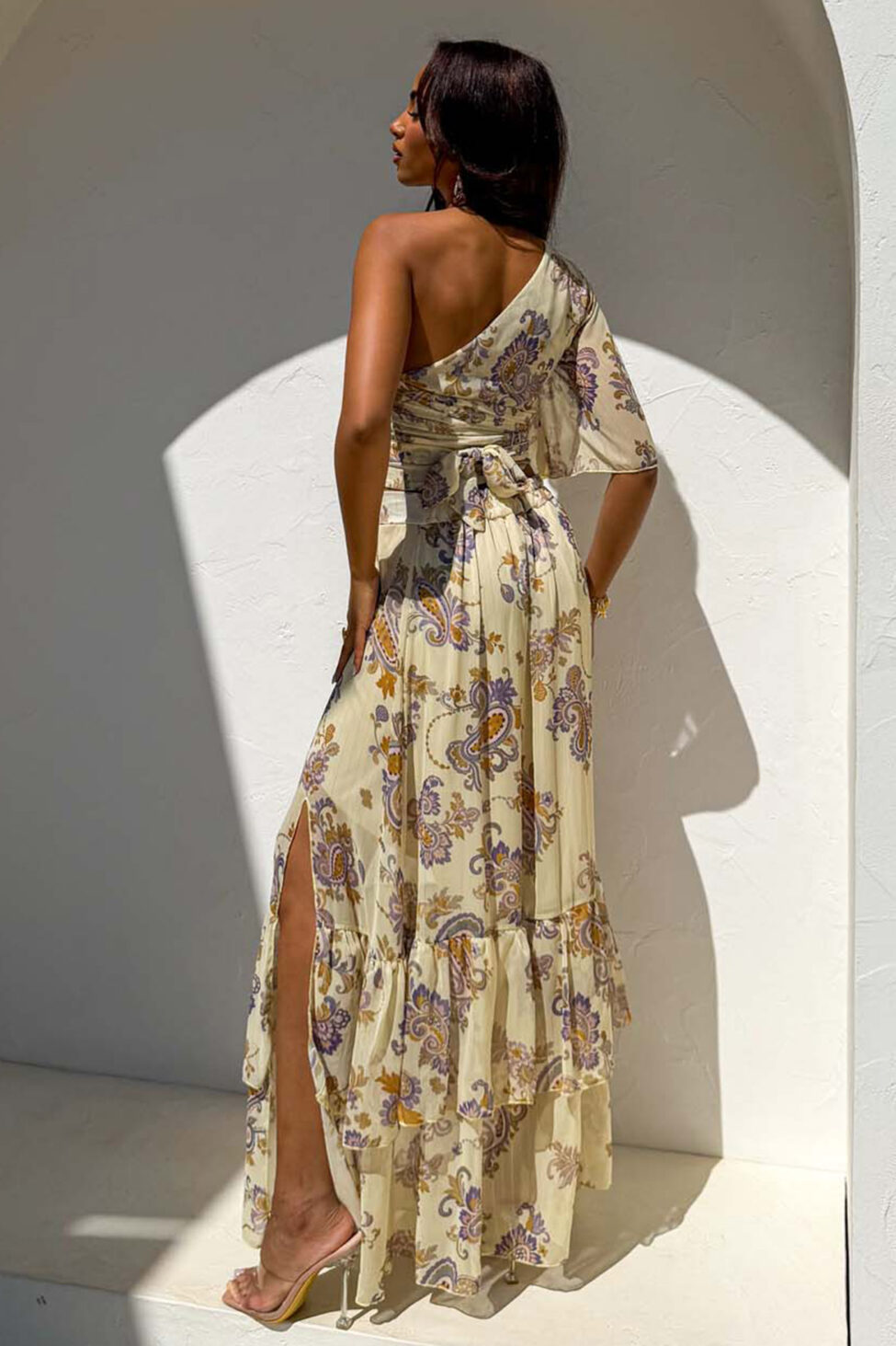 Saylor σετ τοπ - φούστα με λαχούρια κίτρινο - Image 5