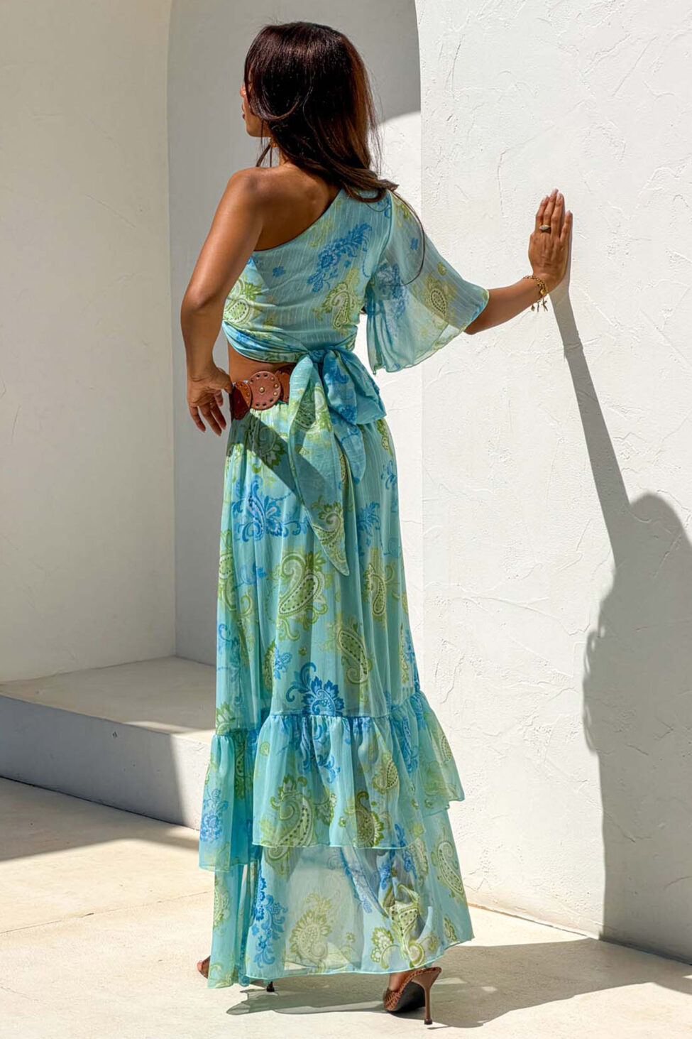 Saylor σετ τοπ - φούστα με λαχούρια τιρκουάζ - Image 5