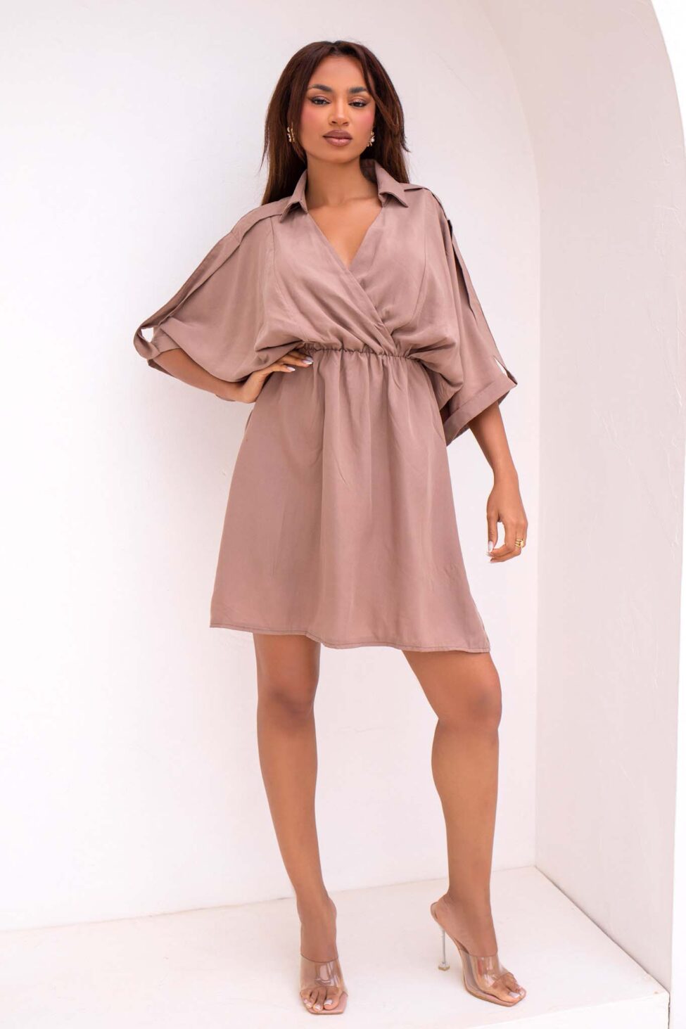 Sencha μiνι φόρεμα μπεζ - Image 2