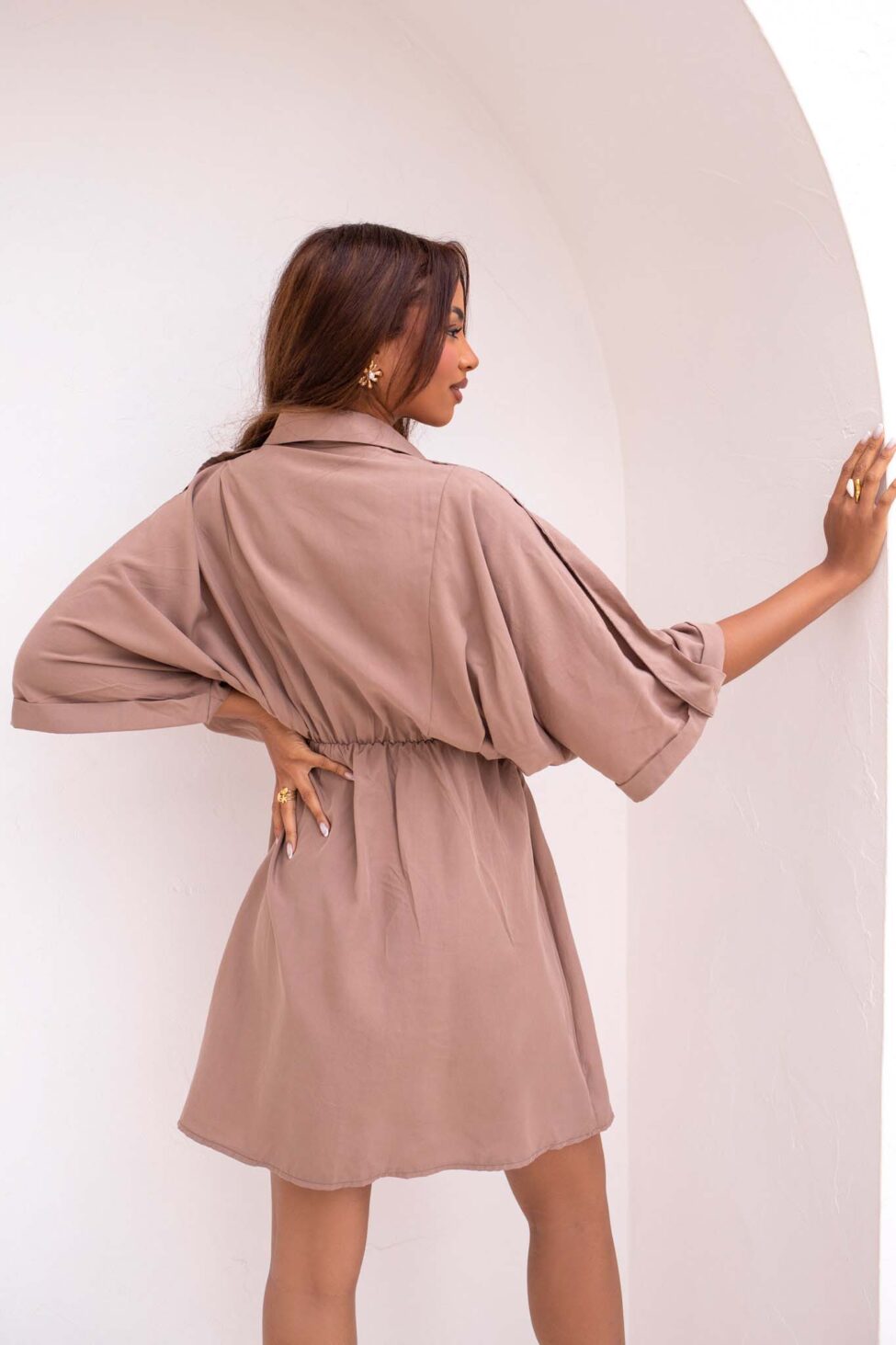 Sencha μiνι φόρεμα μπεζ - Image 3