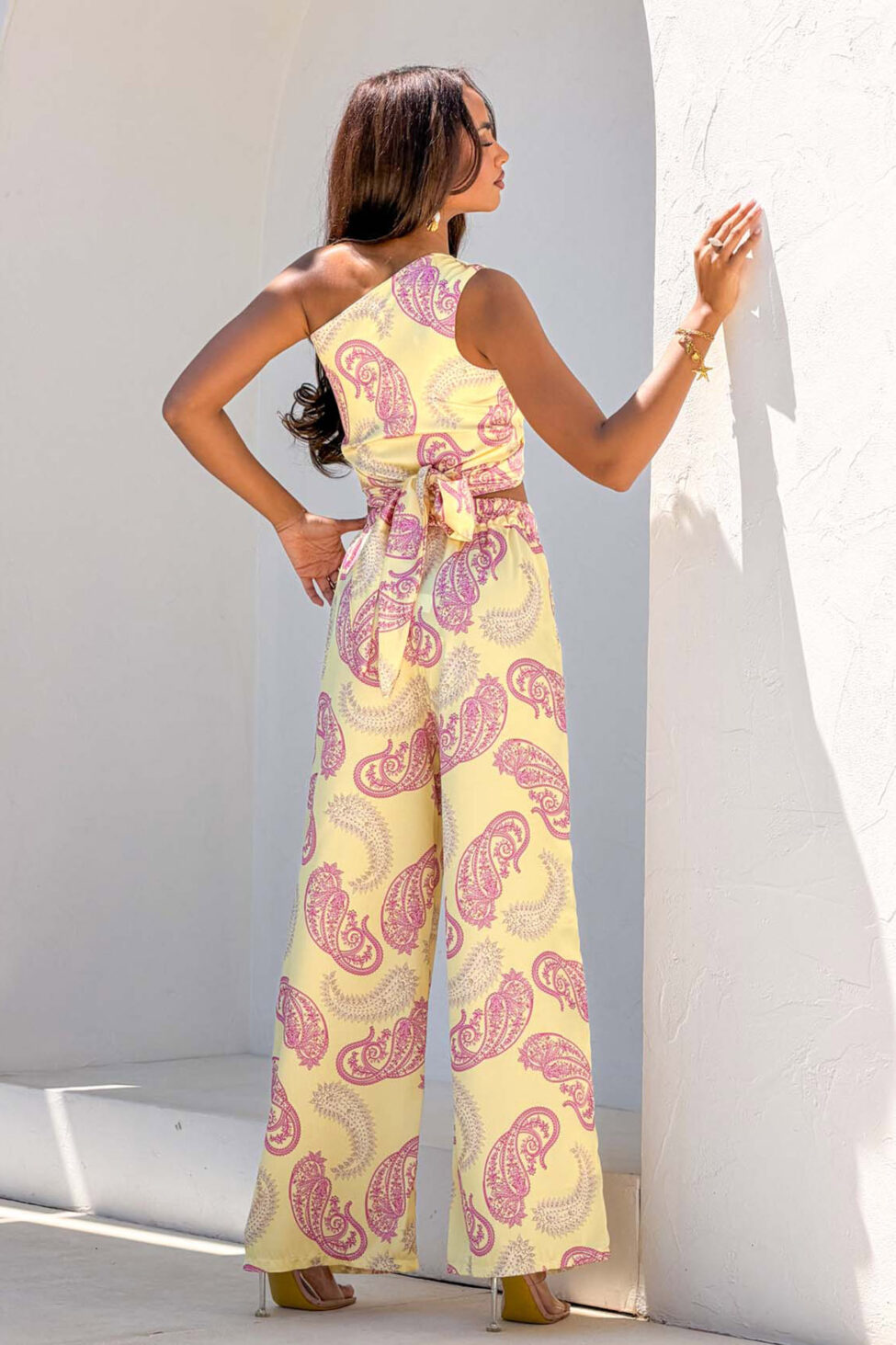 Shuffle σετ τοπ - παντελόνι κίτρινο - Image 3