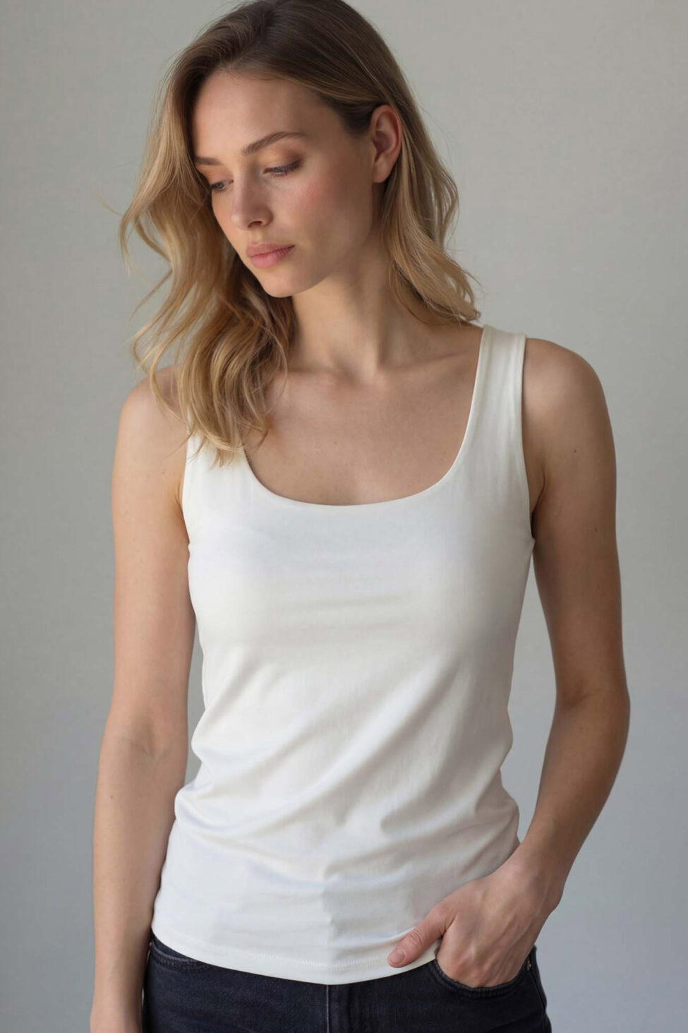 Stan αμάνικη μπλούζα λευκό - Image 2