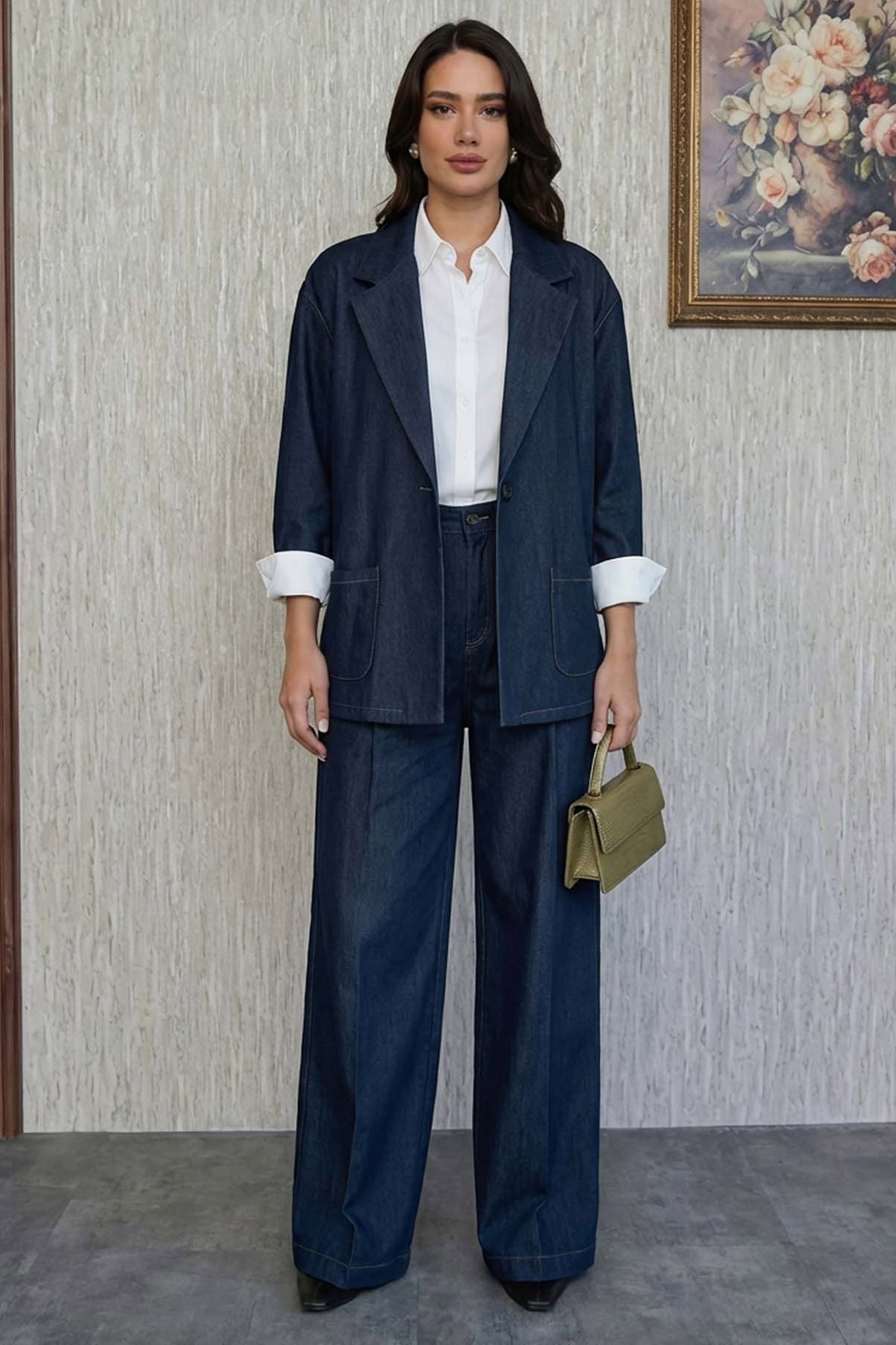 Stroke σετ σακάκι παντελόνι μπλε σκούρο Stroke σετ σακάκι παντελόνι μπλε σκούρο - Image 1